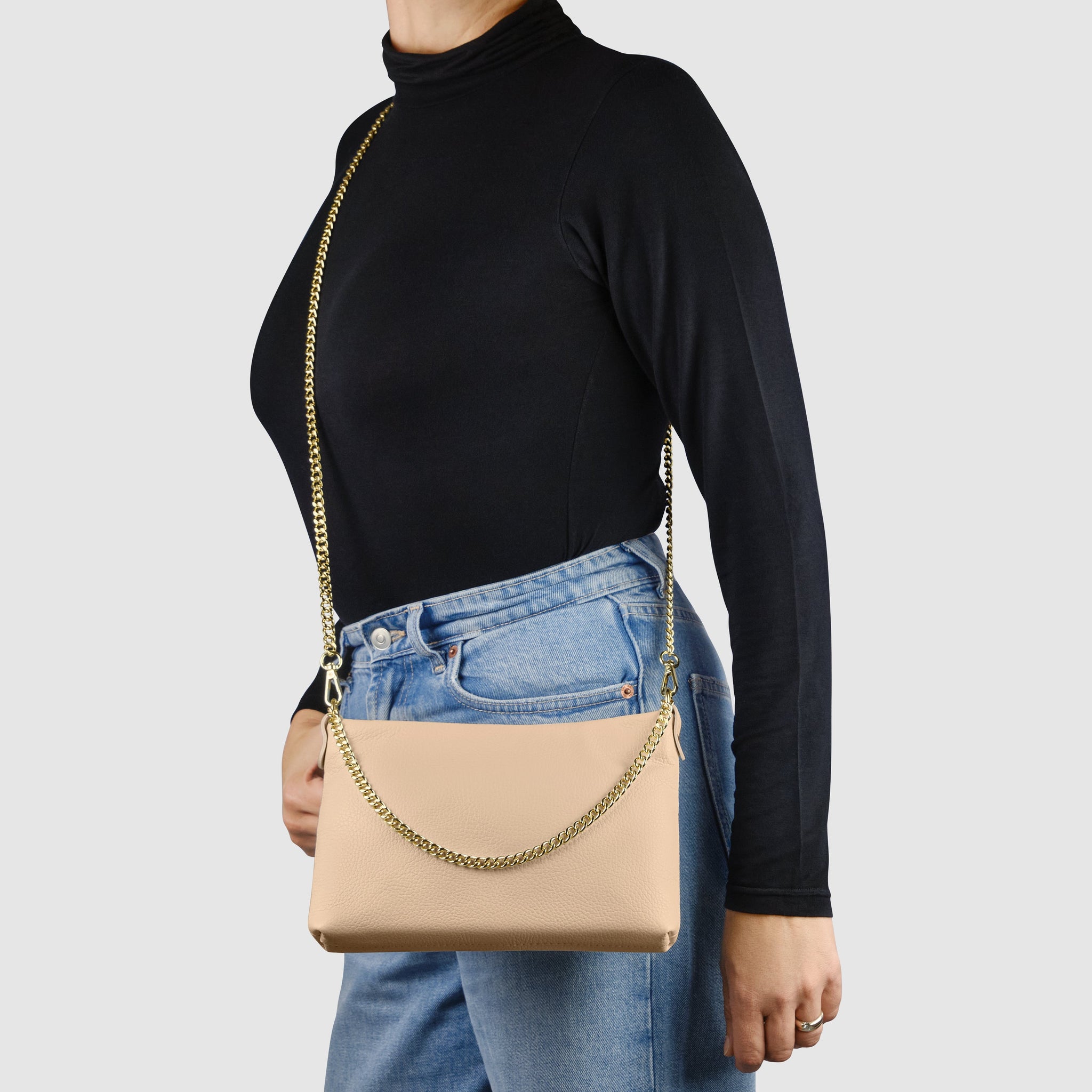 Italian Genuine Calf Leather Crossbody Bag 101315 - TAKEASY - Flyclothing LLC