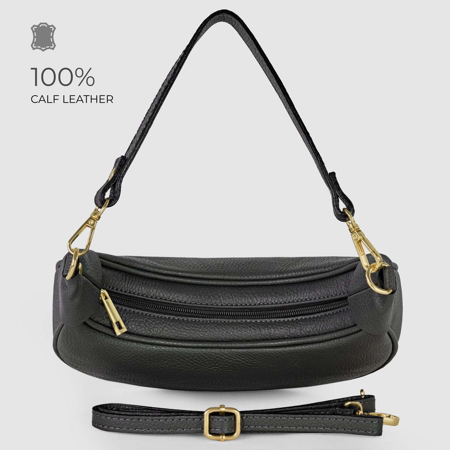 Italian Genuine Calf Leather Shoulder Bag 222024 - TAKEASY - Flyclothing LLC