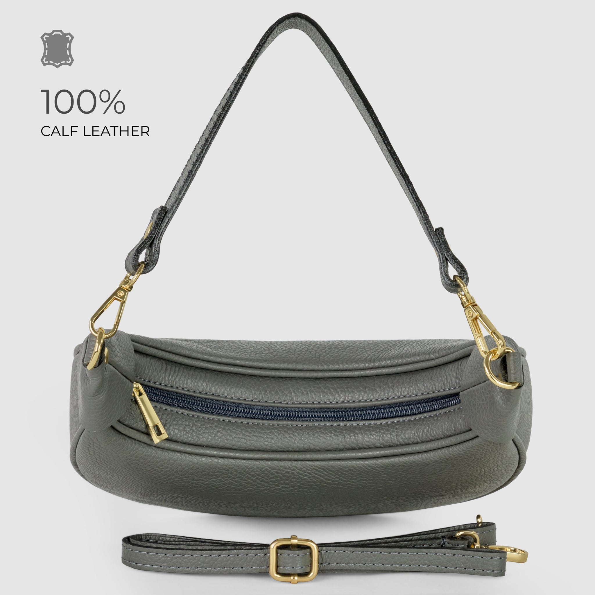 Italian Genuine Calf Leather Shoulder Bag 222024 - TAKEASY - Flyclothing LLC