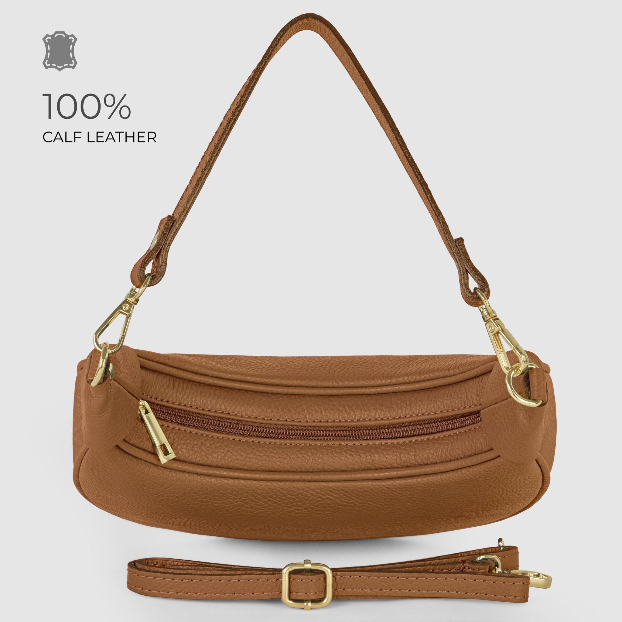 Italian Genuine Calf Leather Shoulder Bag 222024 - TAKEASY - Flyclothing LLC