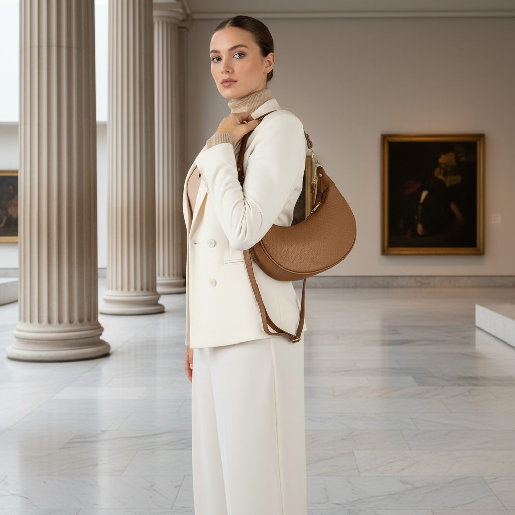 Italian Genuine Calf Leather Shoulder Bag 222024 - TAKEASY - Flyclothing LLC