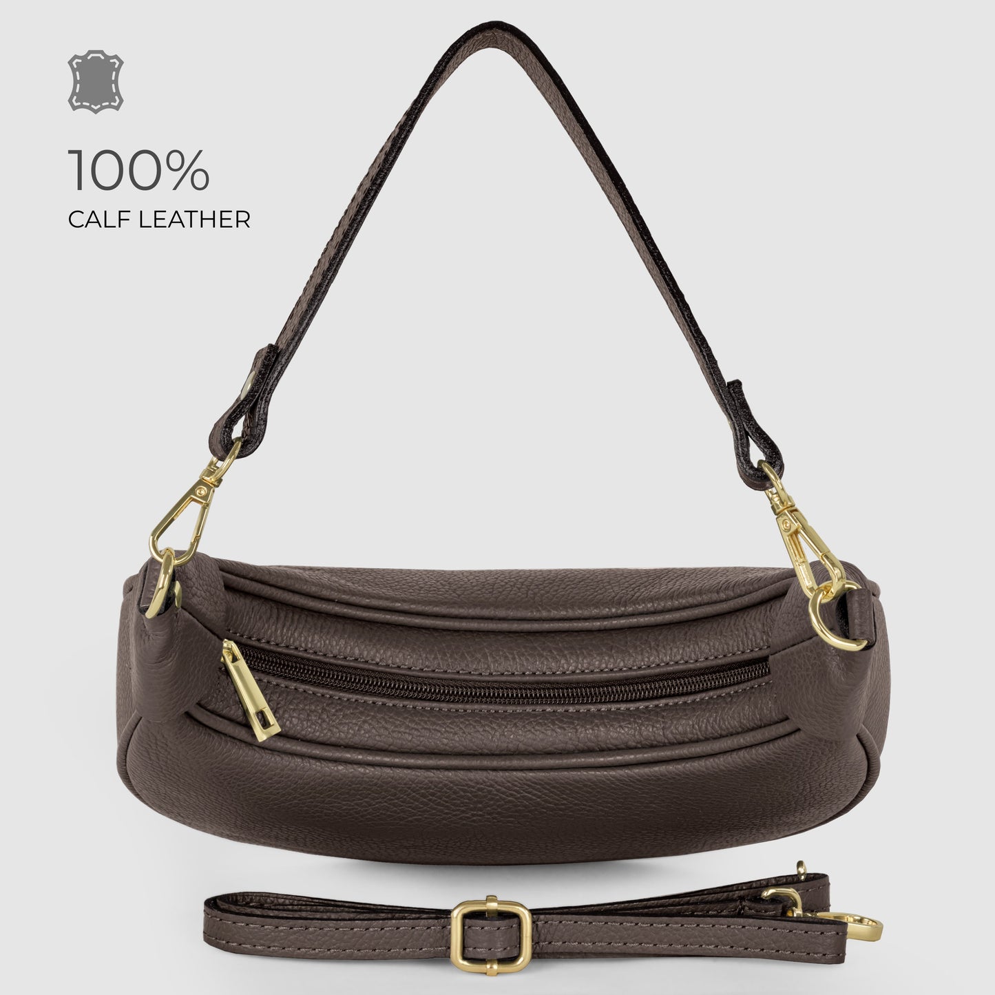 Italian Genuine Calf Leather Shoulder Bag 222024 - TAKEASY - Flyclothing LLC