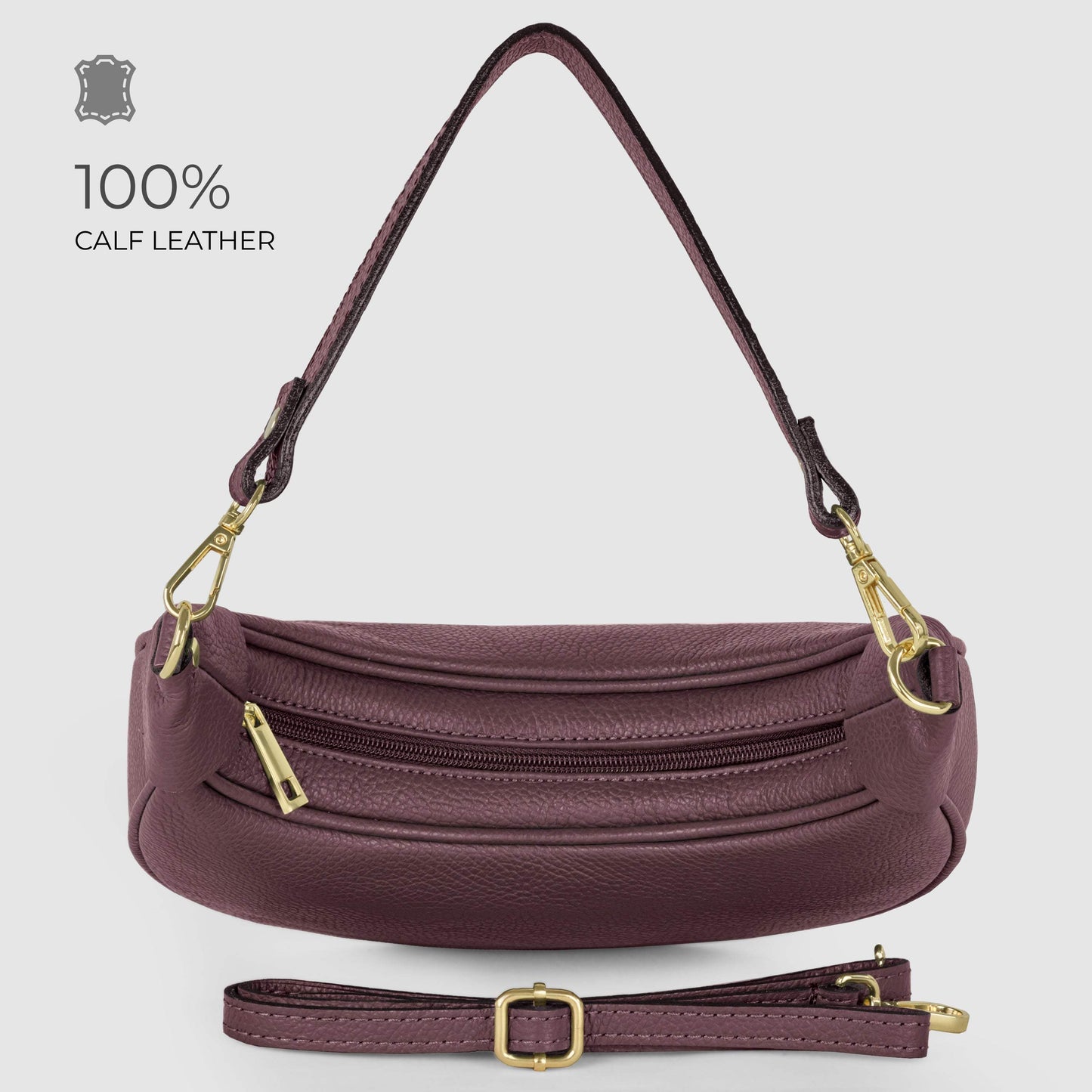 Italian Genuine Calf Leather Shoulder Bag 222024 - TAKEASY - Flyclothing LLC