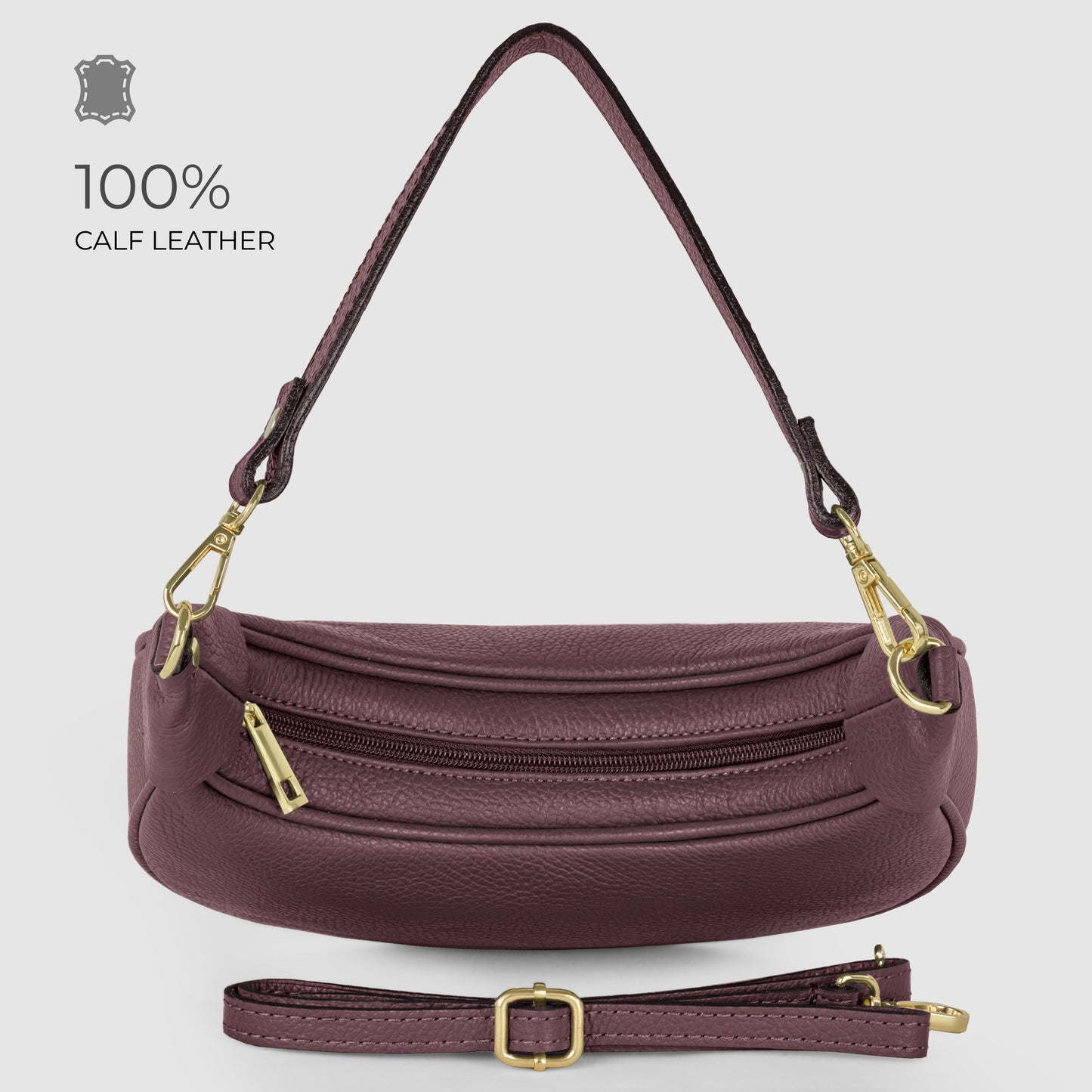Italian Genuine Calf Leather Shoulder Bag 222024 - TAKEASY - Flyclothing LLC