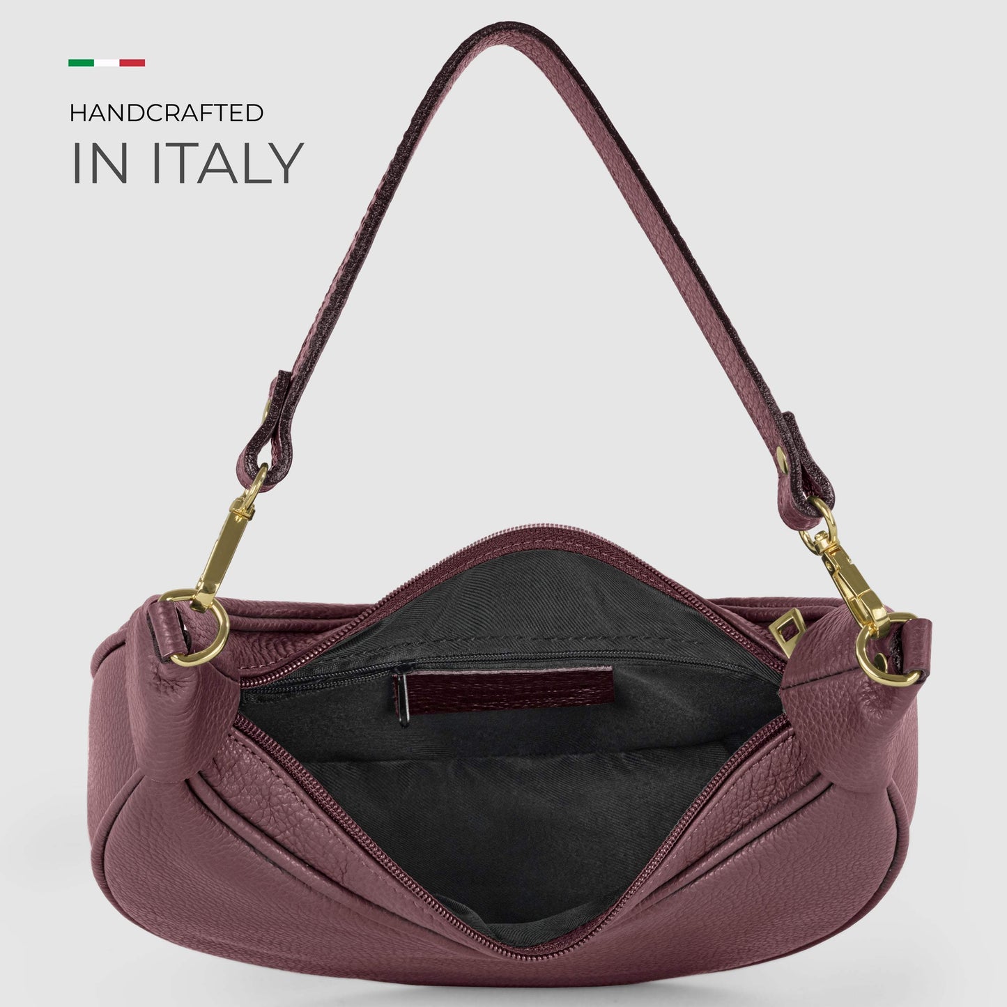 Italian Genuine Calf Leather Shoulder Bag 222024