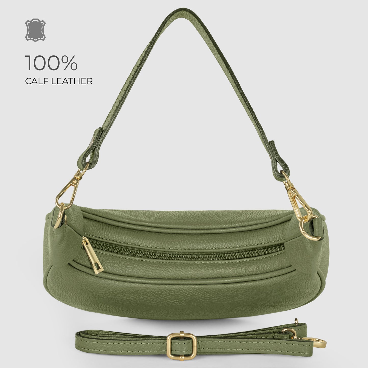 Italian Genuine Calf Leather Shoulder Bag 222024 - TAKEASY - Flyclothing LLC