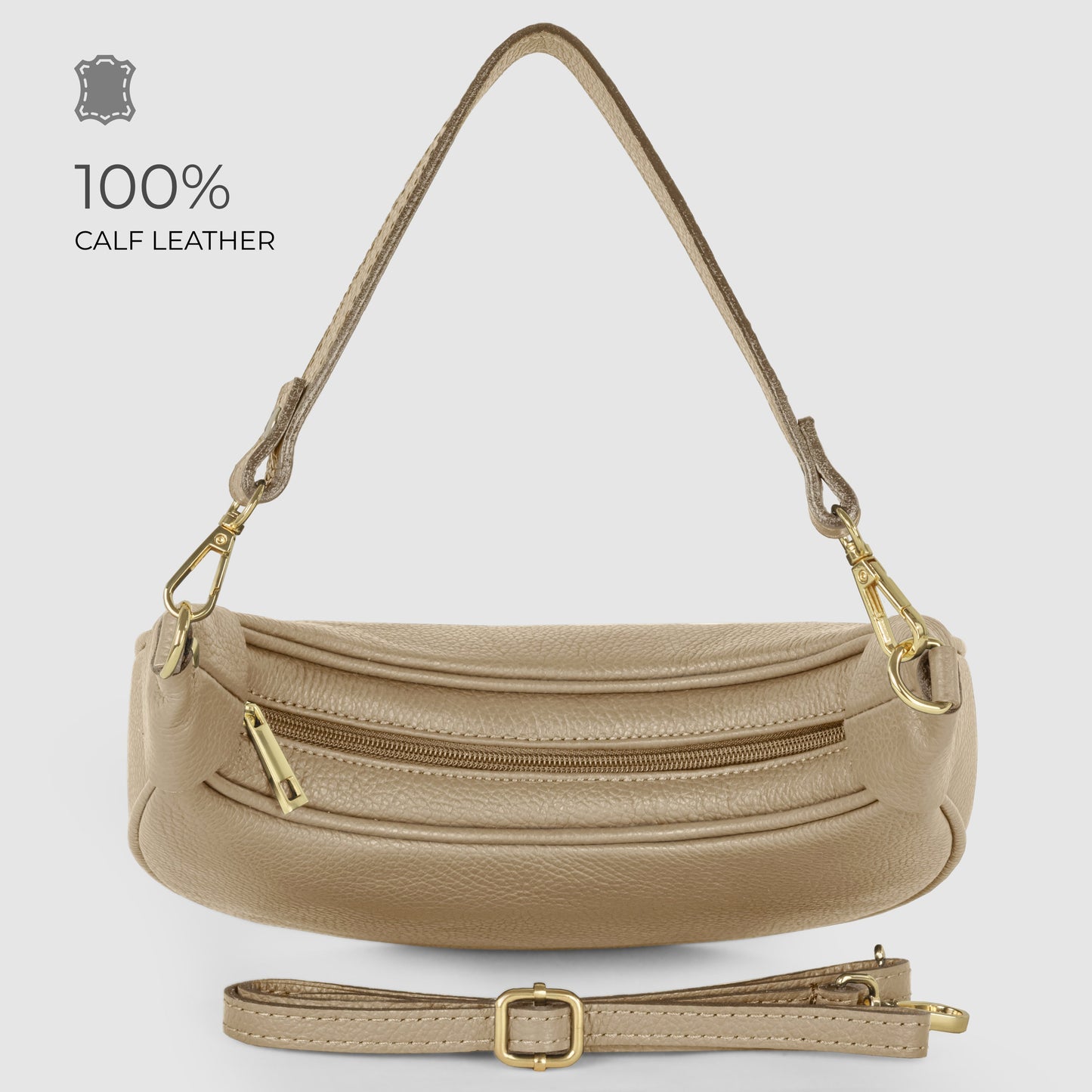 Italian Genuine Calf Leather Shoulder Bag 222024 - TAKEASY - Flyclothing LLC