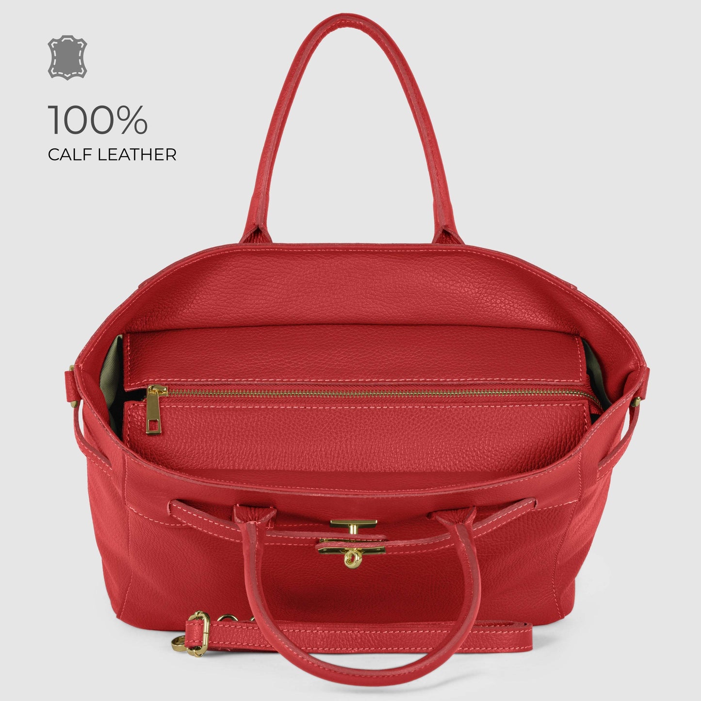Italian Full-Grain Leather Top-Handle Bag | Cesena - TAKEASY - Flyclothing LLC