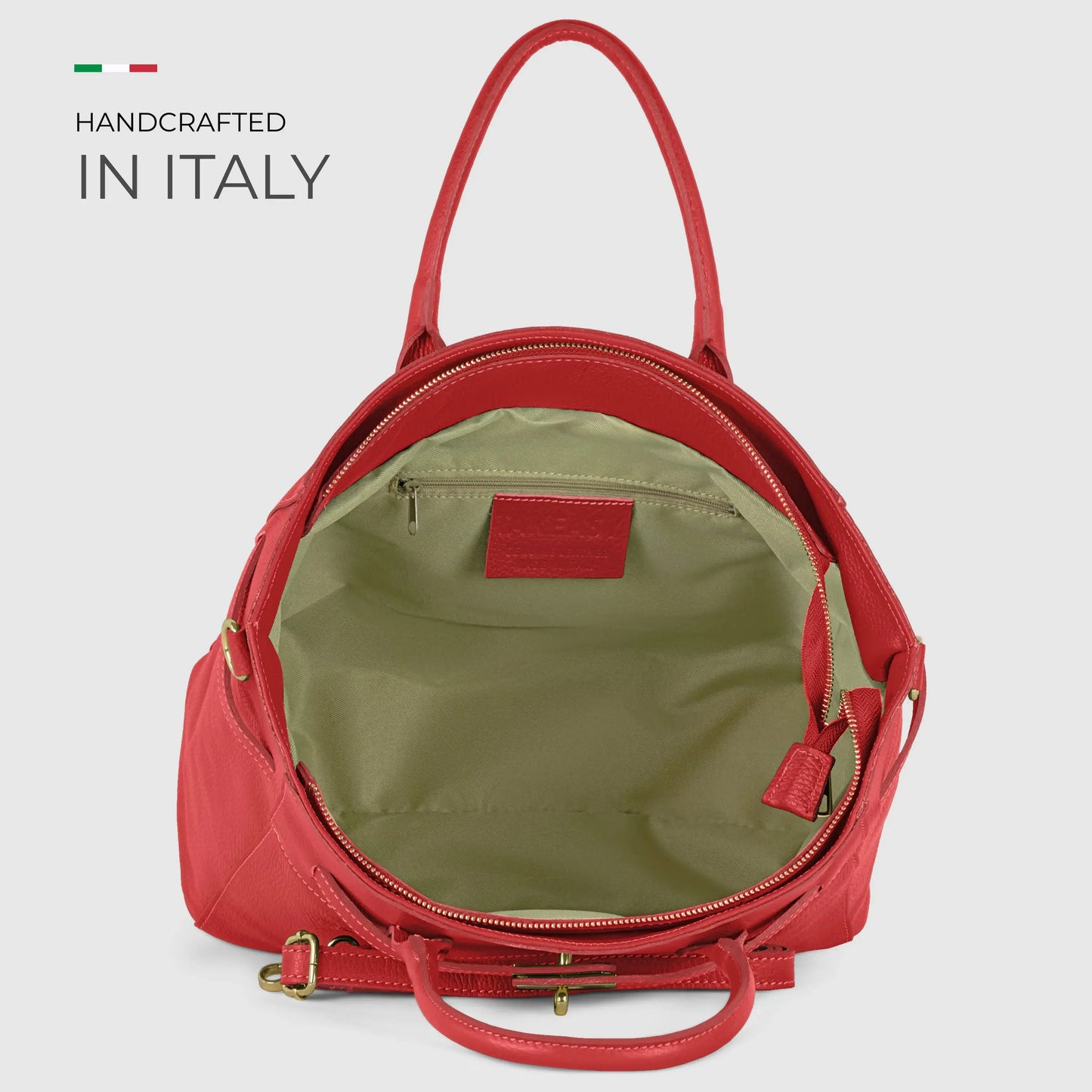 Italian Genuine Calf Leather Top-Handle Bag 233233 - TAKEASY - Flyclothing LLC