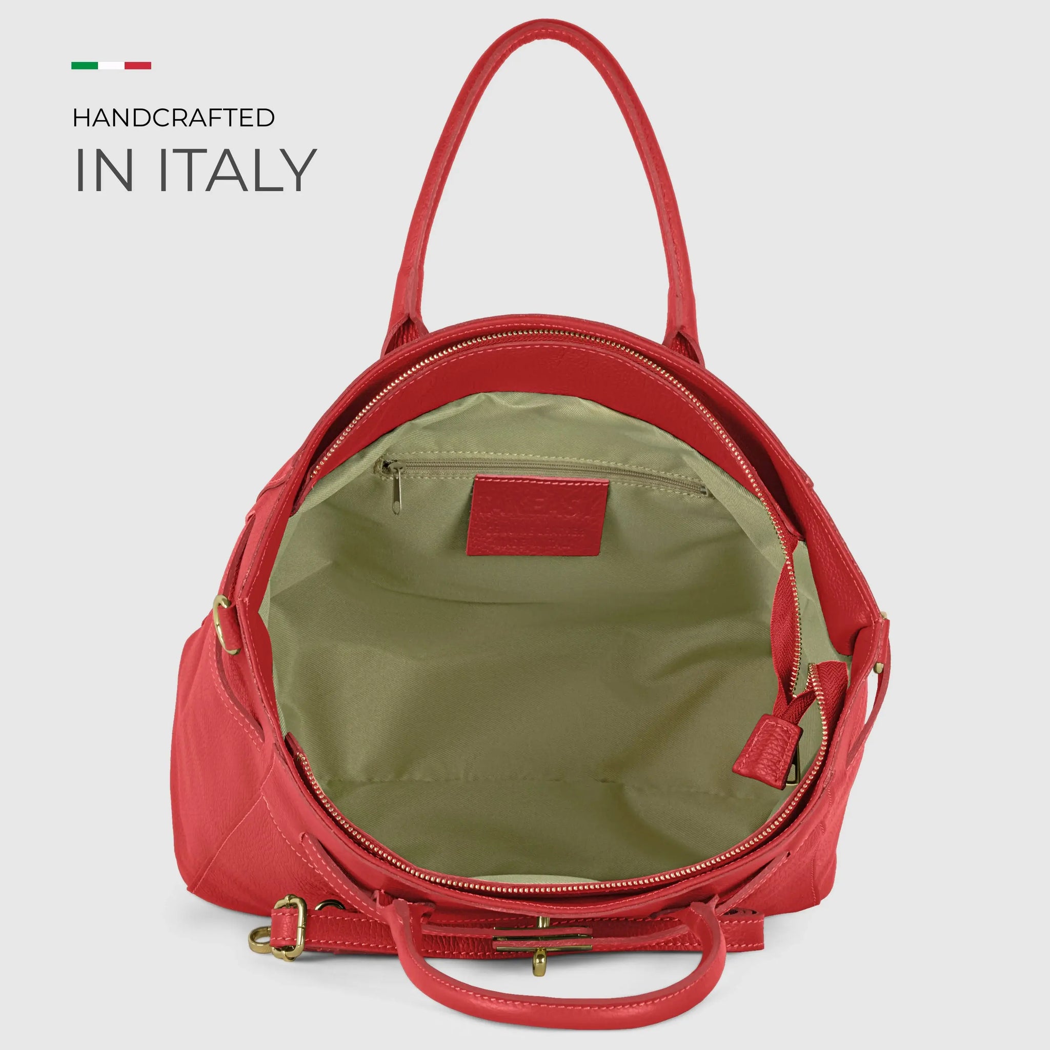 Italian Genuine Calf Leather Top-Handle Bag 233233 - TAKEASY - Flyclothing LLC