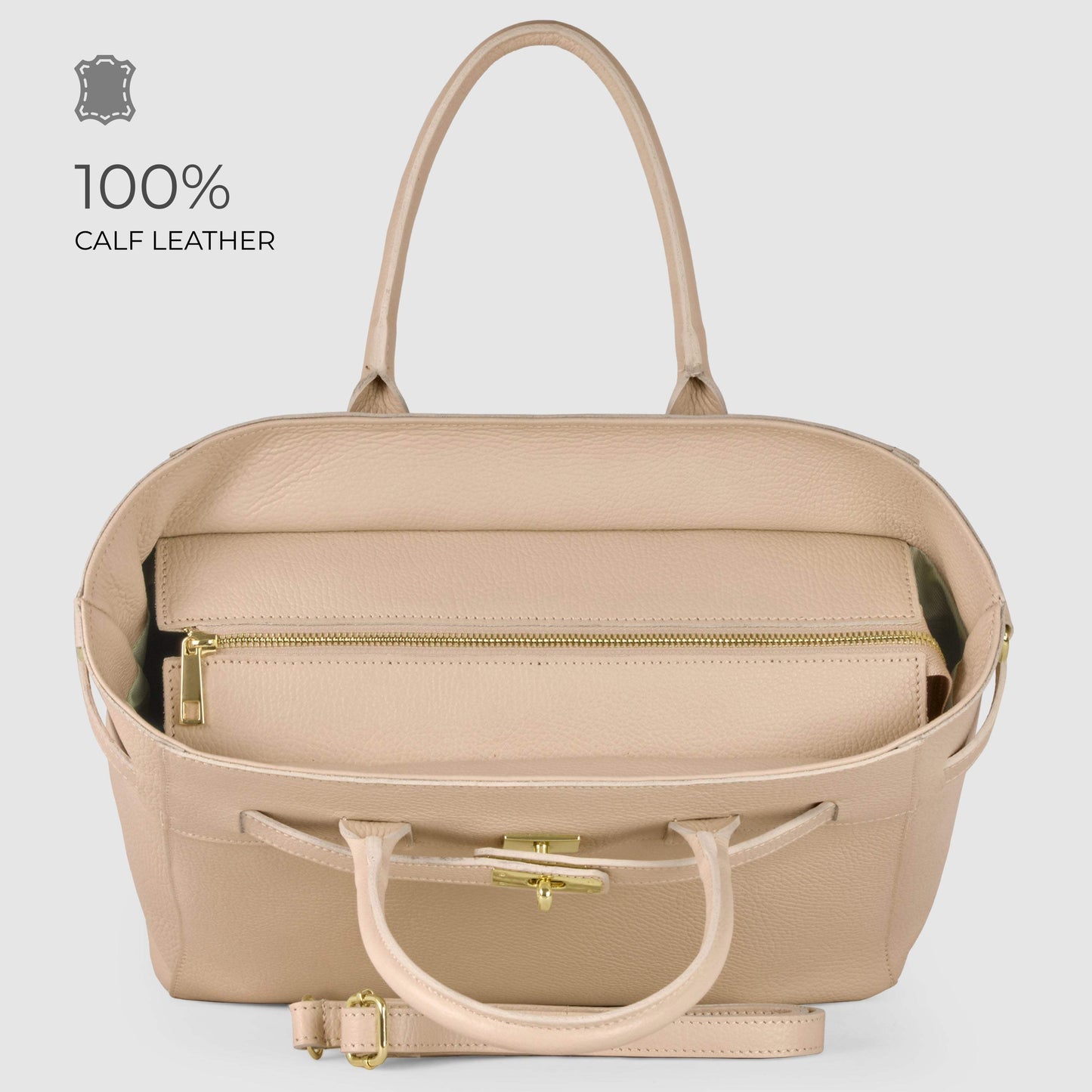 Italian Full-Grain Leather Top-Handle Bag | Cesena - TAKEASY - Flyclothing LLC