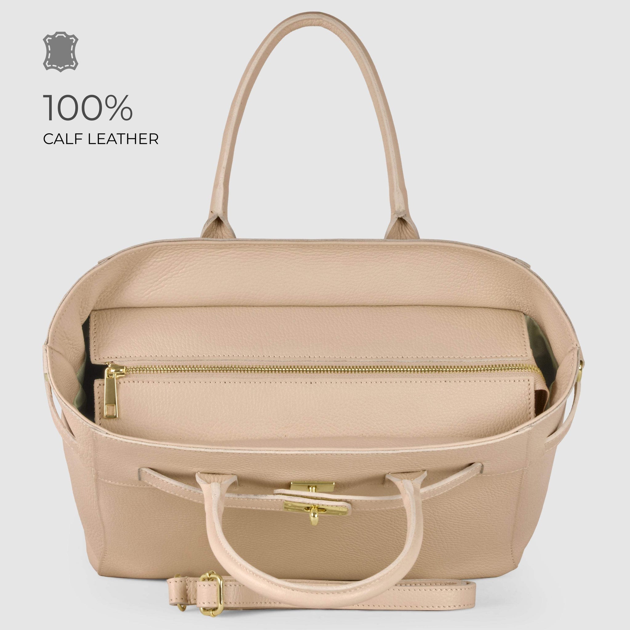 Italian Full-Grain Leather Top-Handle Bag | Cesena - TAKEASY - Flyclothing LLC
