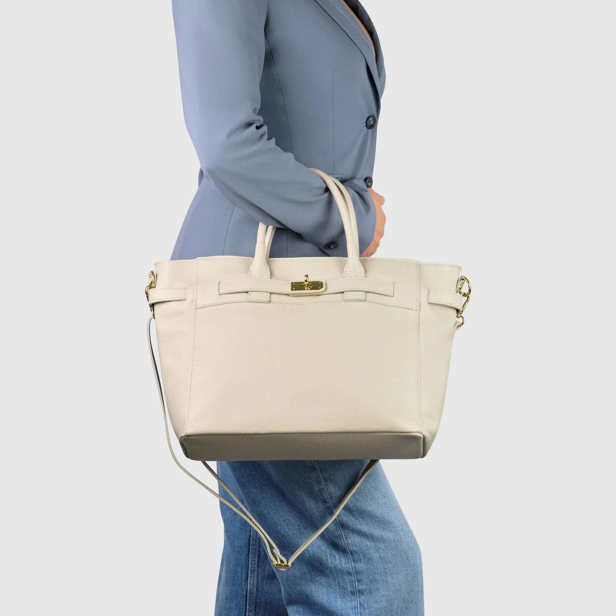 Italian Genuine Calf Leather Top-Handle Bag 233233 - TAKEASY - Flyclothing LLC