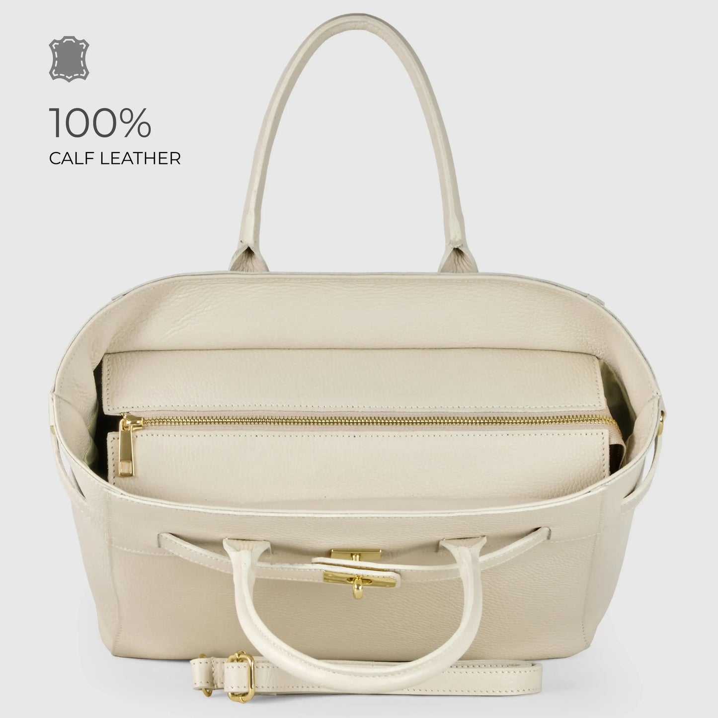Italian Genuine Calf Leather Top-Handle Bag 233233 - TAKEASY - Flyclothing LLC