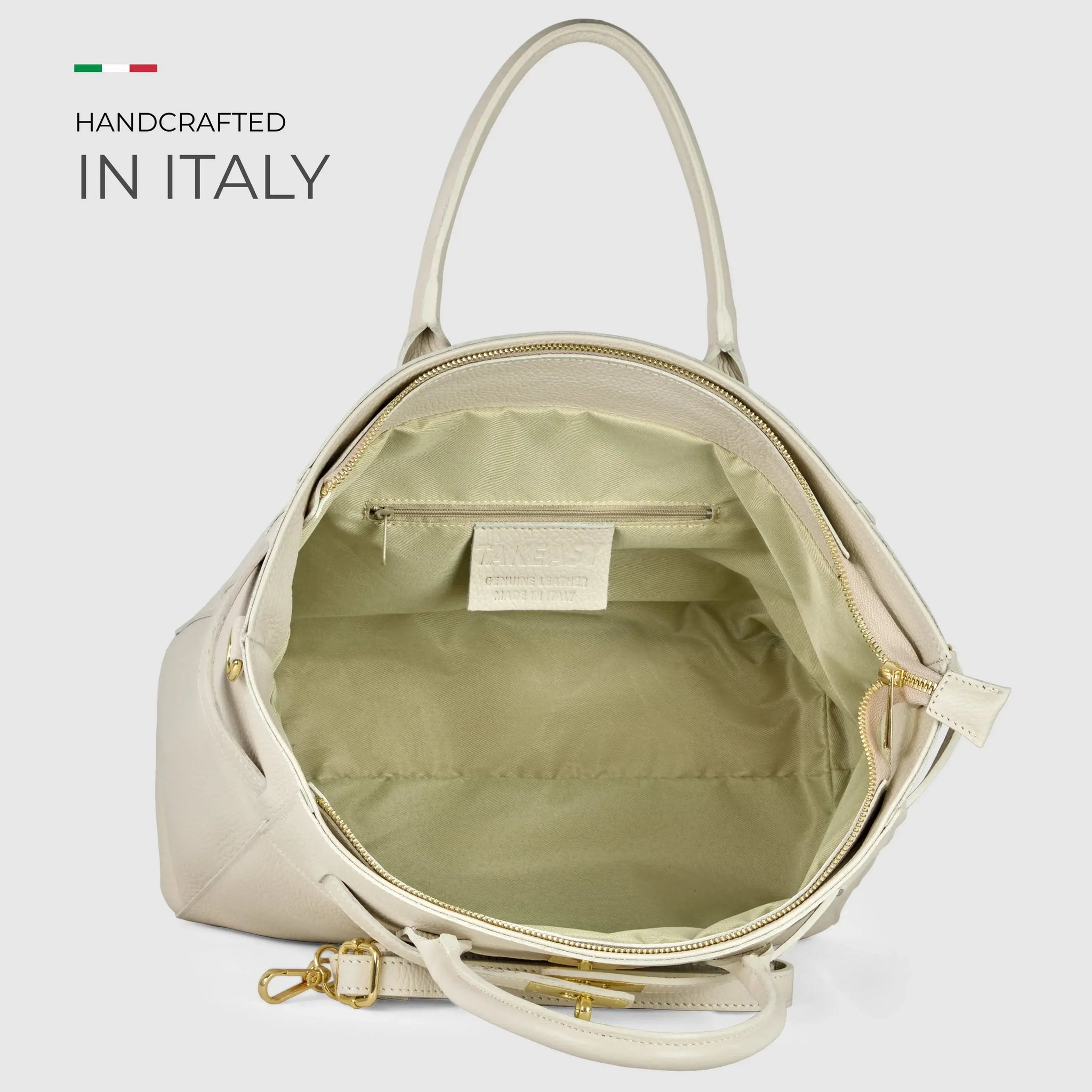 Italian Genuine Calf Leather Top-Handle Bag 233233 - TAKEASY - Flyclothing LLC