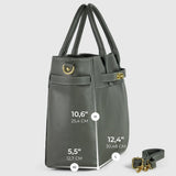 Italian Genuine Calf Leather Top-Handle Bag 233233 - TAKEASY - Flyclothing LLC