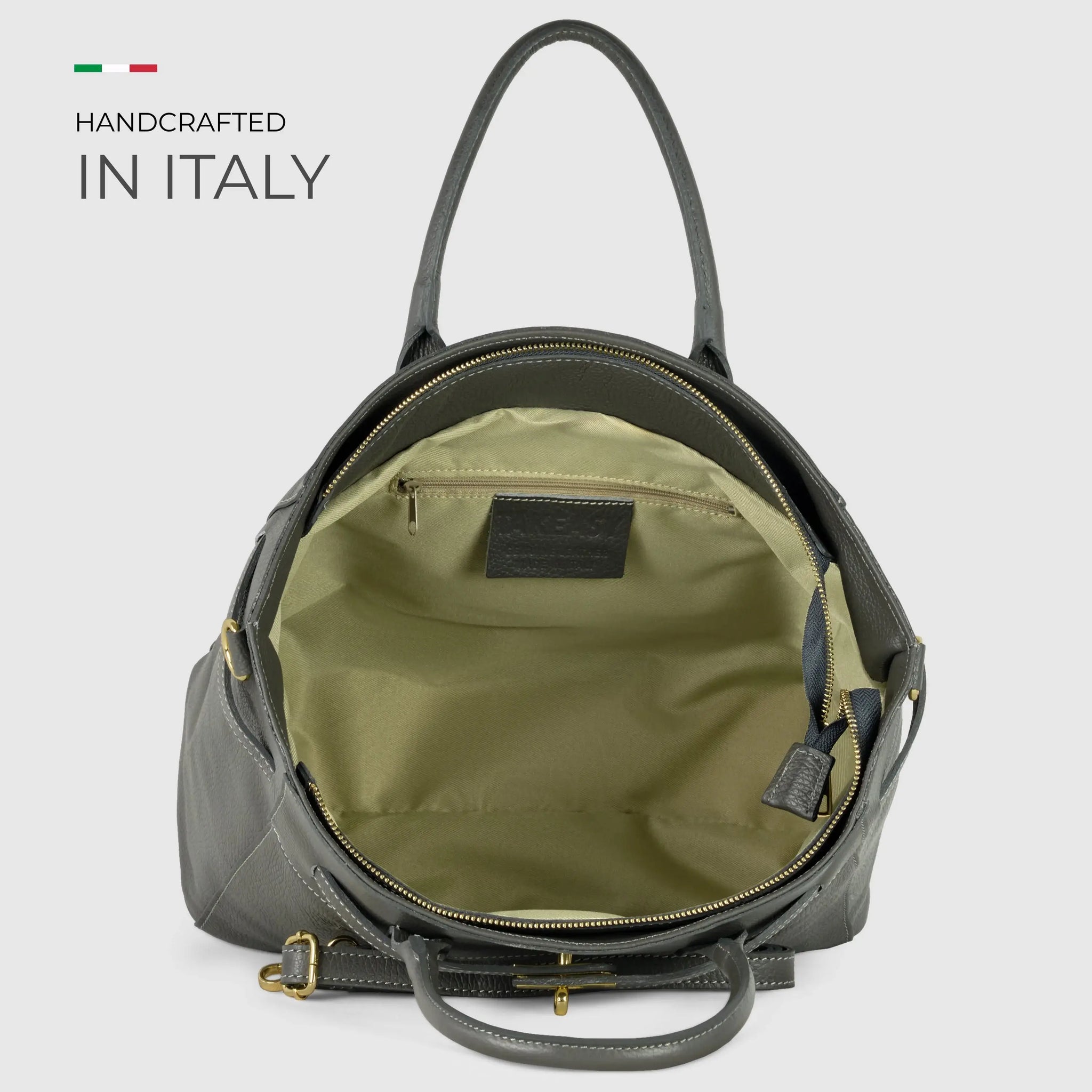 Italian Genuine Calf Leather Top-Handle Bag 233233 - TAKEASY - Flyclothing LLC