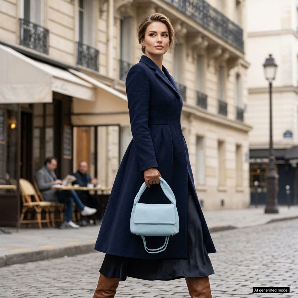 Italian Genuine Calf Leather Top-Handle Bag 262495 - TAKEASY - Flyclothing LLC