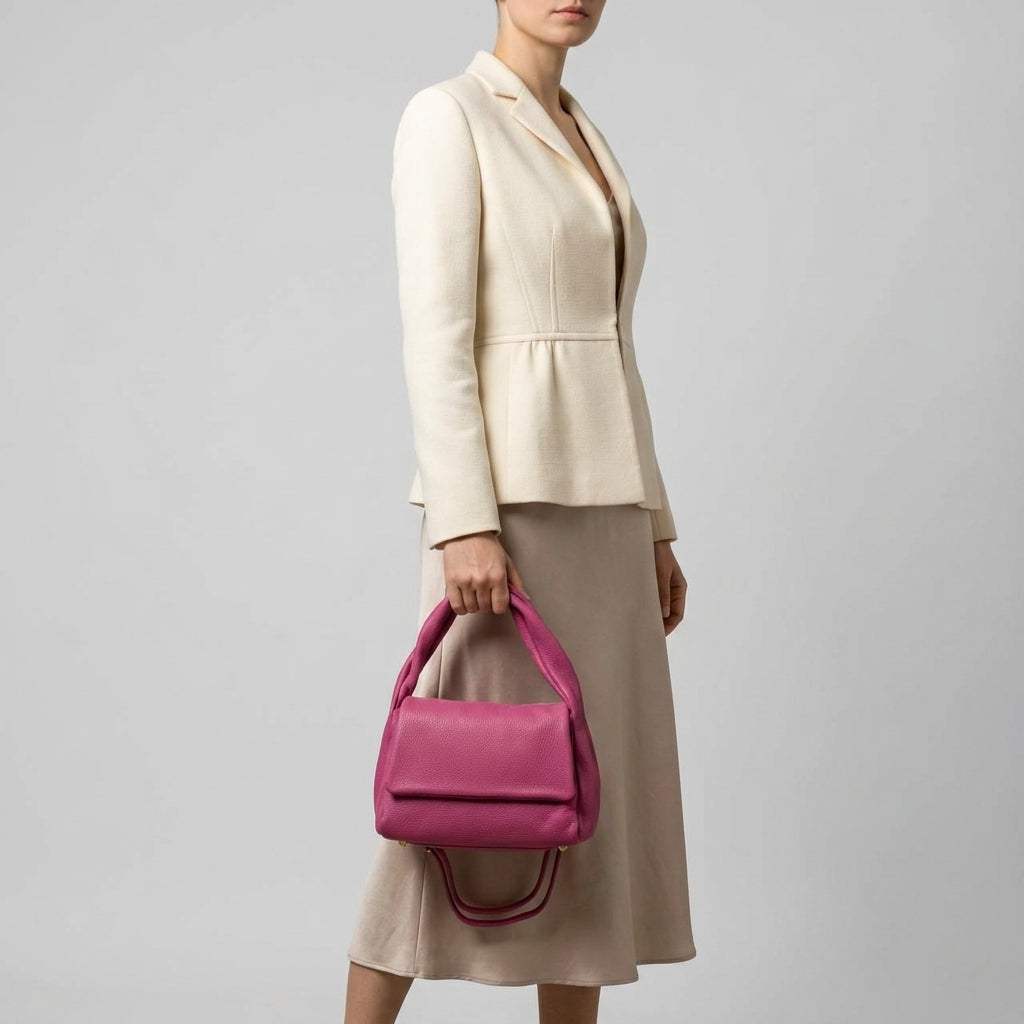 Italian Genuine Calf Leather Top-Handle Bag 262495 - TAKEASY - Flyclothing LLC