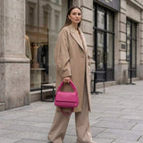 Italian Genuine Calf Leather Top-Handle Bag 262495 - TAKEASY - Flyclothing LLC