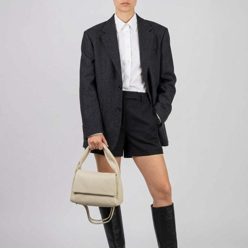 Italian Genuine Calf Leather Top-Handle Bag 262495 - TAKEASY - Flyclothing LLC