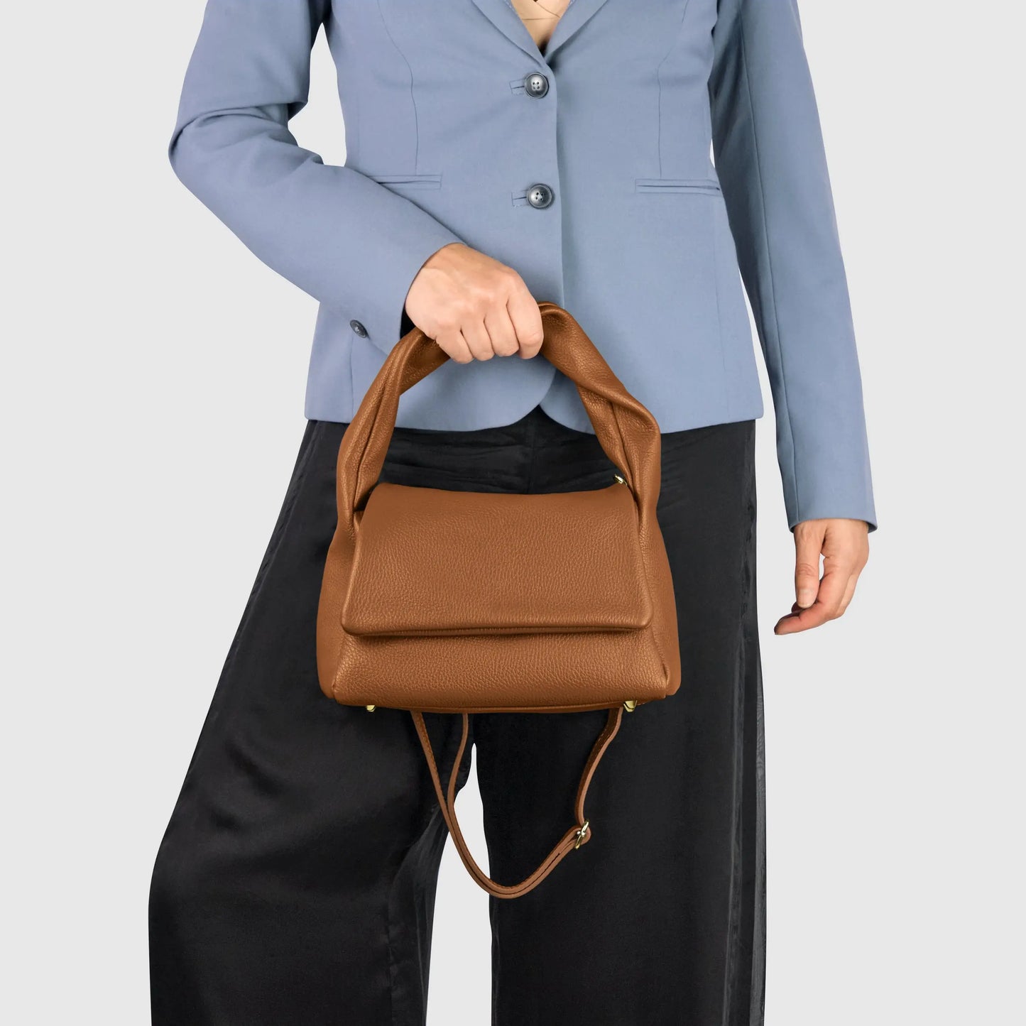 Italian Genuine Calf Leather Top-Handle Bag 262495 - TAKEASY - Flyclothing LLC