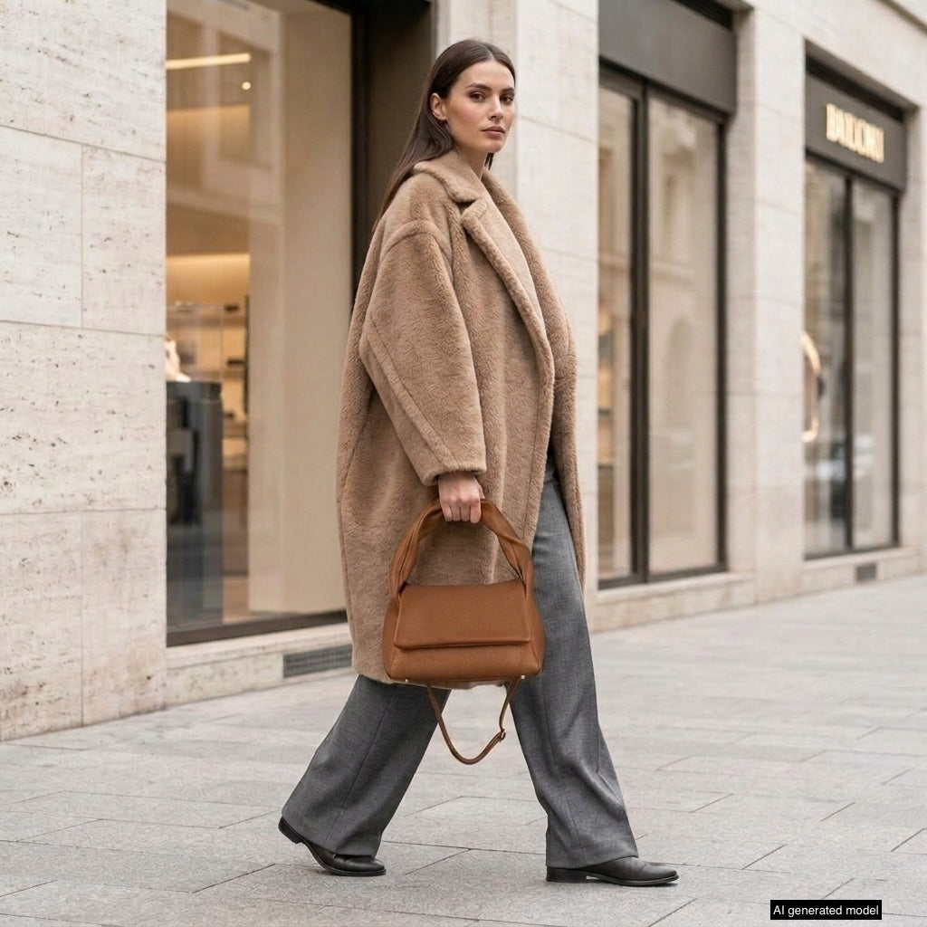Italian Genuine Calf Leather Top-Handle Bag 262495 - TAKEASY - Flyclothing LLC