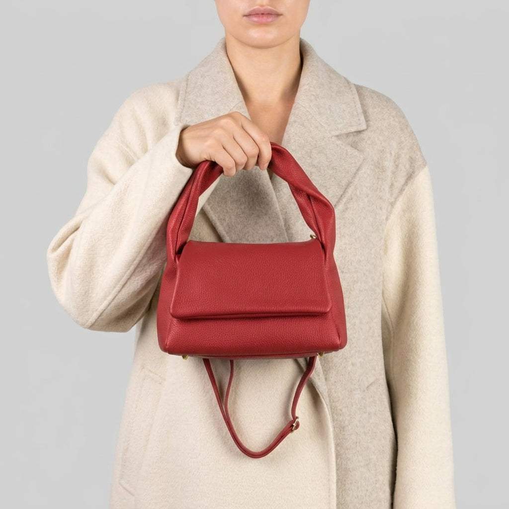 Italian Genuine Calf Leather Top-Handle Bag 262495 - TAKEASY - Flyclothing LLC