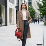 Italian Genuine Calf Leather Top-Handle Bag 262495 - TAKEASY - Flyclothing LLC