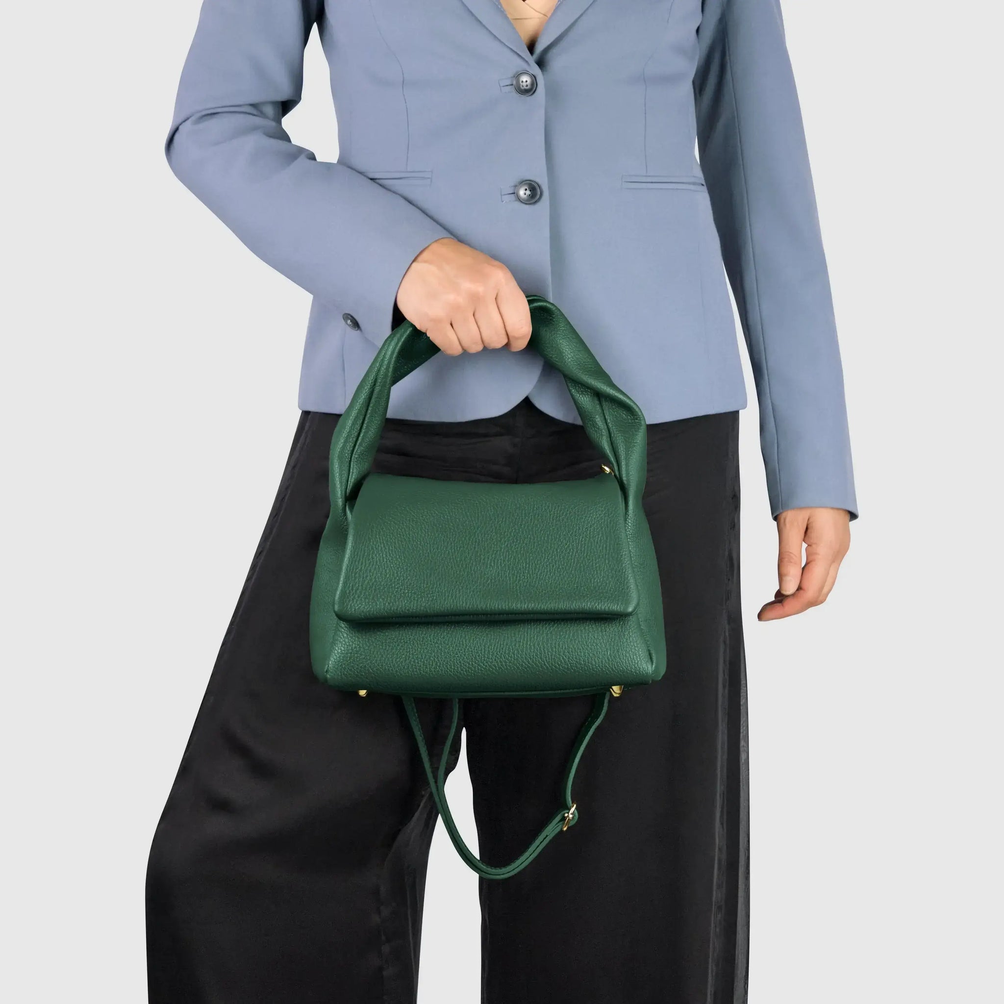 Italian Genuine Calf Leather Top-Handle Bag 262495 - TAKEASY - Flyclothing LLC