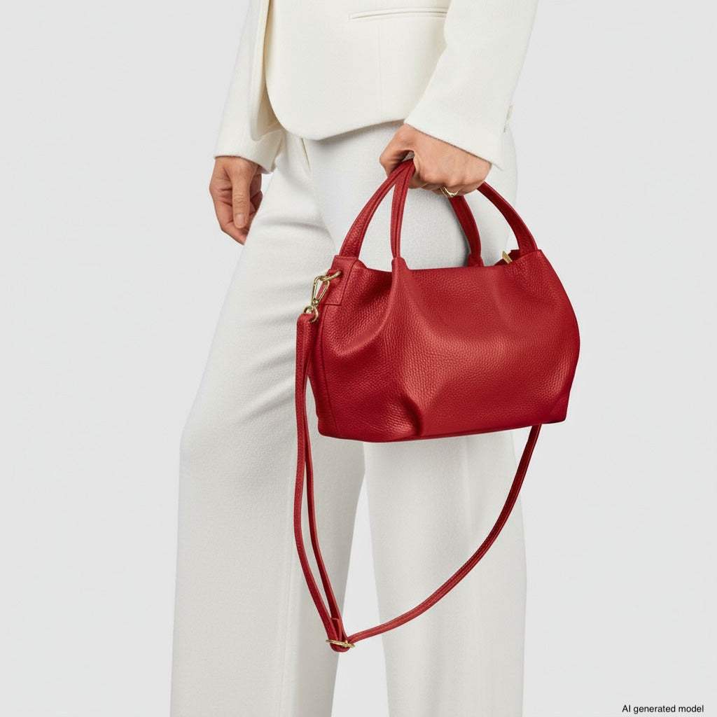 Italian Full-Grain Leather Top-Handle Bag | Lucca - TAKEASY - Flyclothing LLC