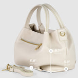 Italian Genuine Calf Leather Top-Handle Bag 322055 - TAKEASY - Flyclothing LLC