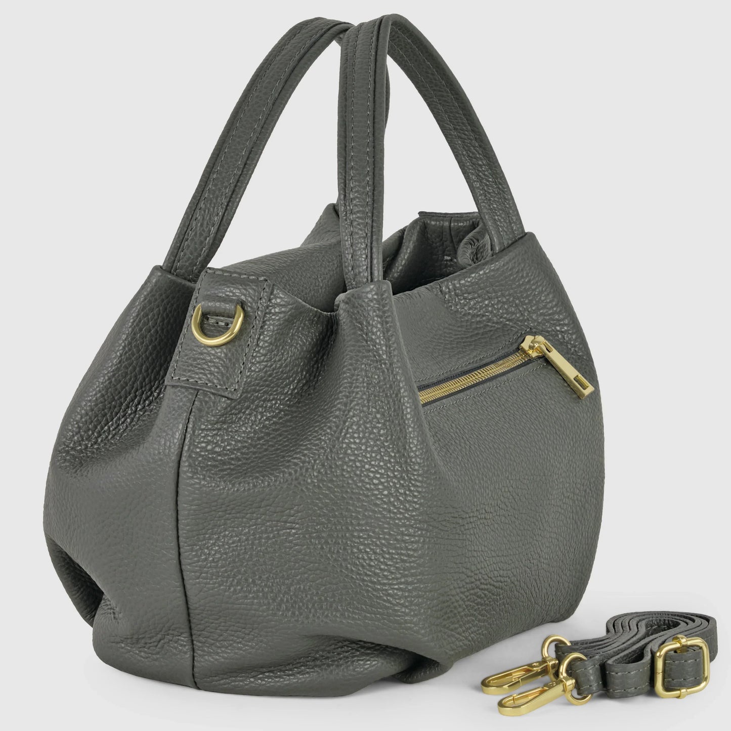 Calf Leather Top-Handle Bag - TAKEASY - Flyclothing LLC