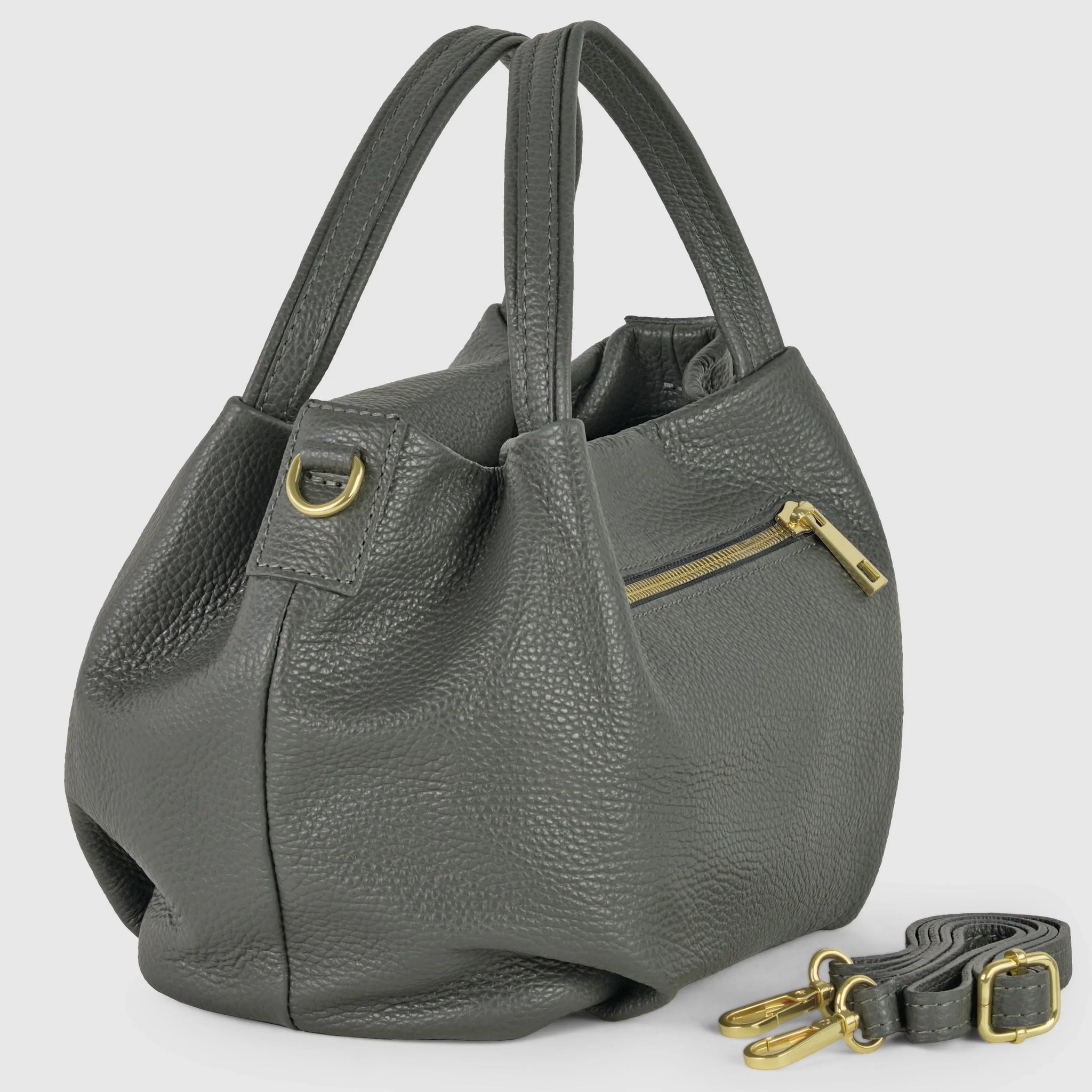 Calf Leather Top-Handle Bag - TAKEASY - Flyclothing LLC