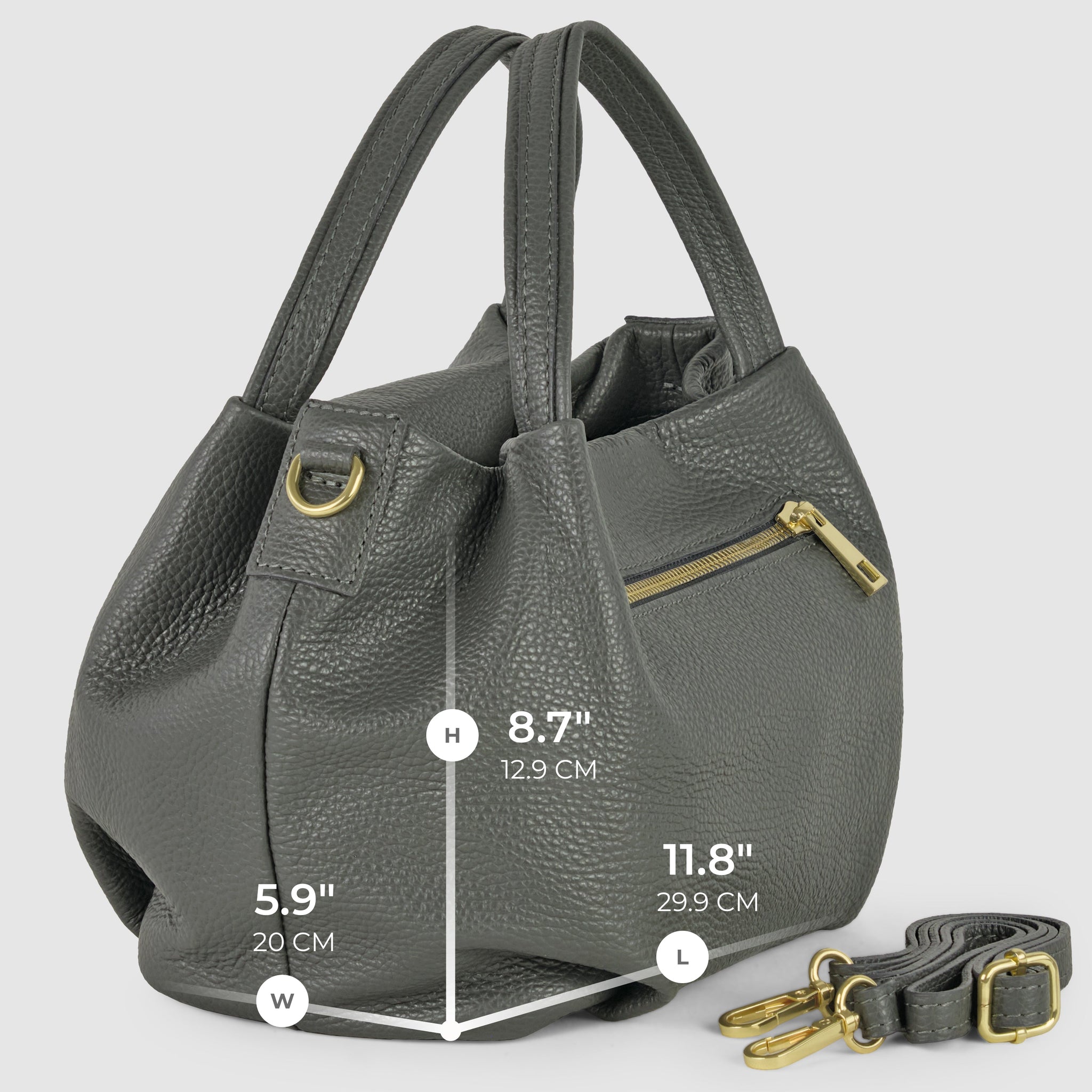 Italian Genuine Calf Leather Top-Handle Bag 322055 - TAKEASY - Flyclothing LLC