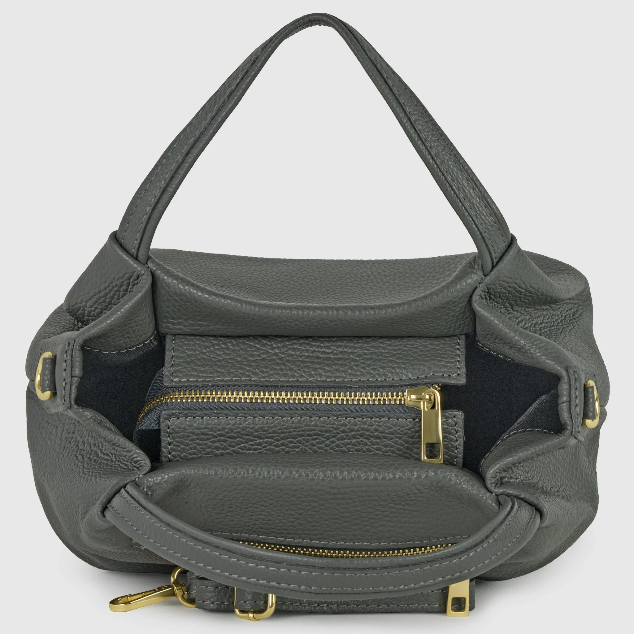 Calf Leather Top-Handle Bag - TAKEASY - Flyclothing LLC