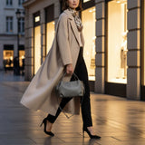 Calf Leather Top-Handle Bag - TAKEASY - Flyclothing LLC