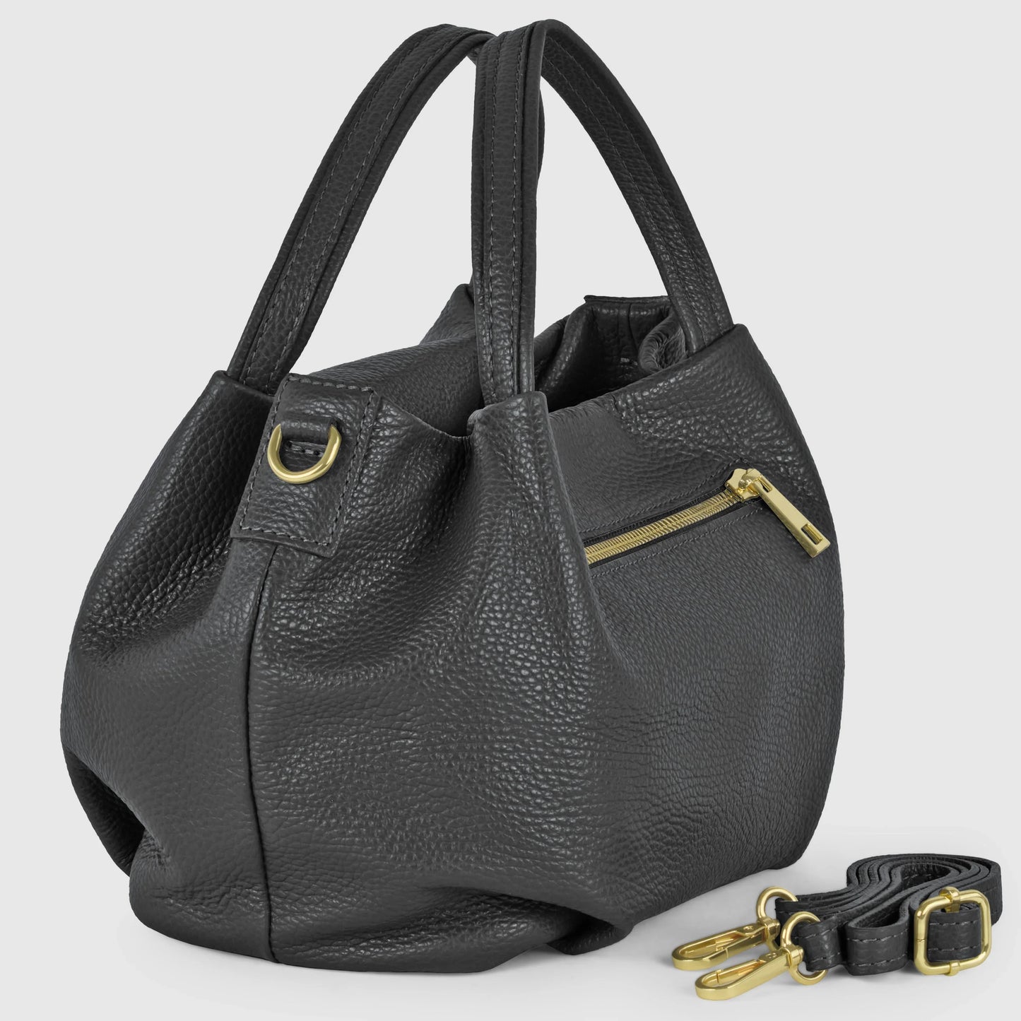 Calf Leather Top-Handle Bag - TAKEASY - Flyclothing LLC