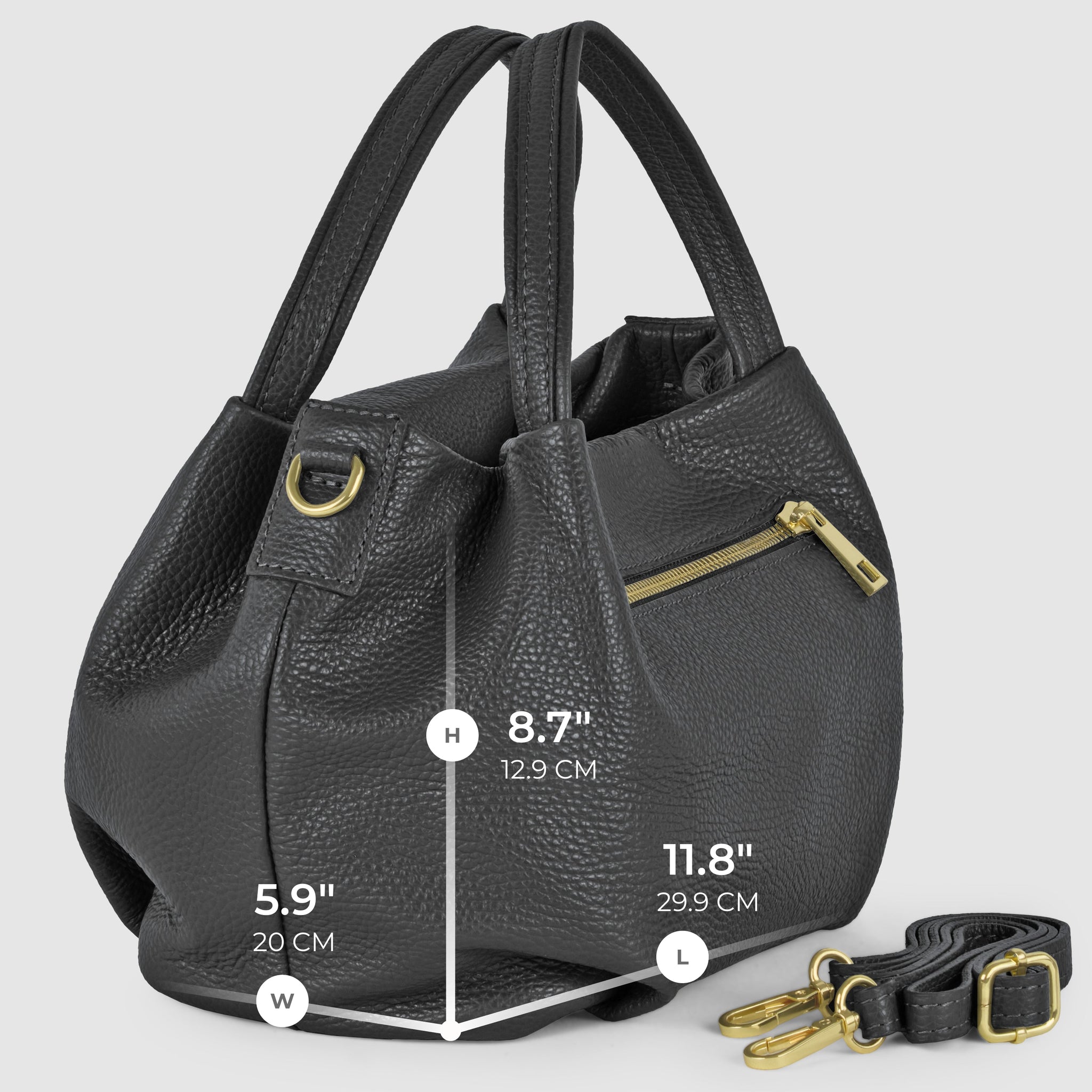 Italian Genuine Calf Leather Top-Handle Bag 322055 - TAKEASY - Flyclothing LLC