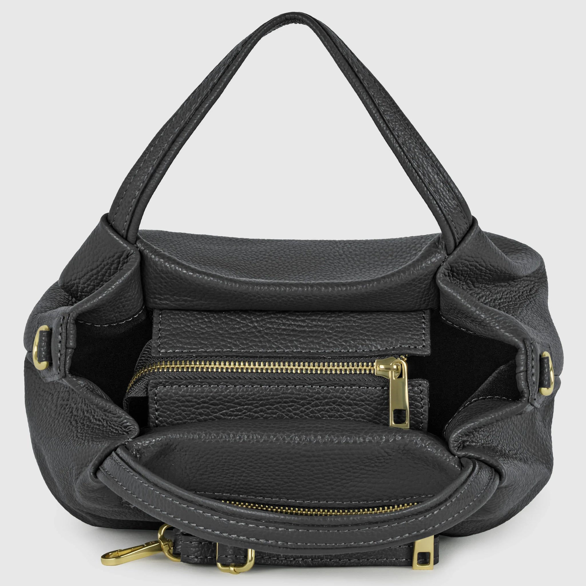 Calf Leather Top-Handle Bag - TAKEASY - Flyclothing LLC