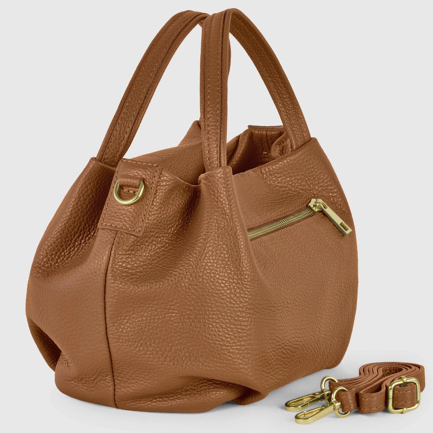 Calf Leather Top-Handle Bag - TAKEASY - Flyclothing LLC