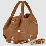 Italian Genuine Calf Leather Top-Handle Bag 322055 - TAKEASY - Flyclothing LLC