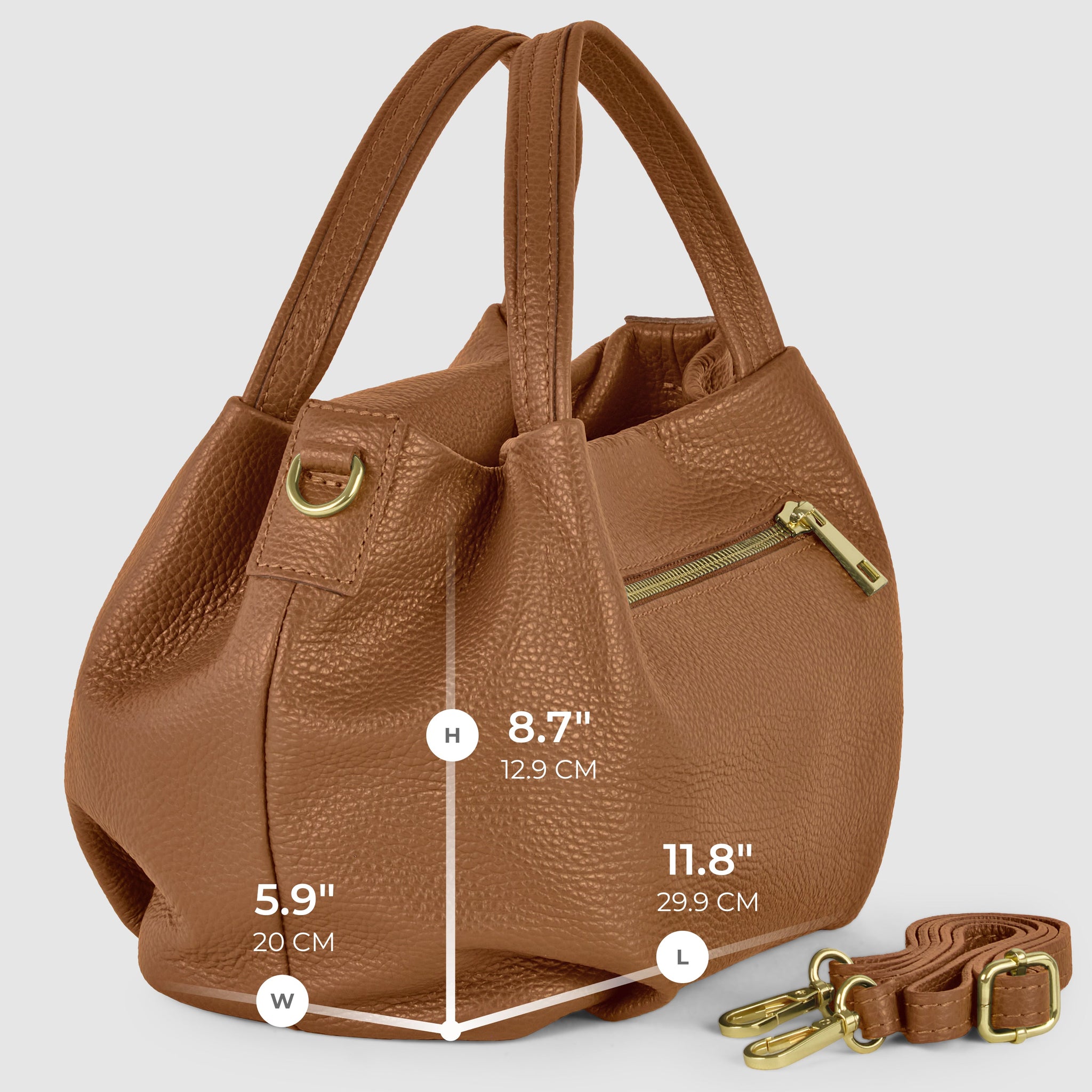 Italian Genuine Calf Leather Top-Handle Bag 322055 - TAKEASY - Flyclothing LLC