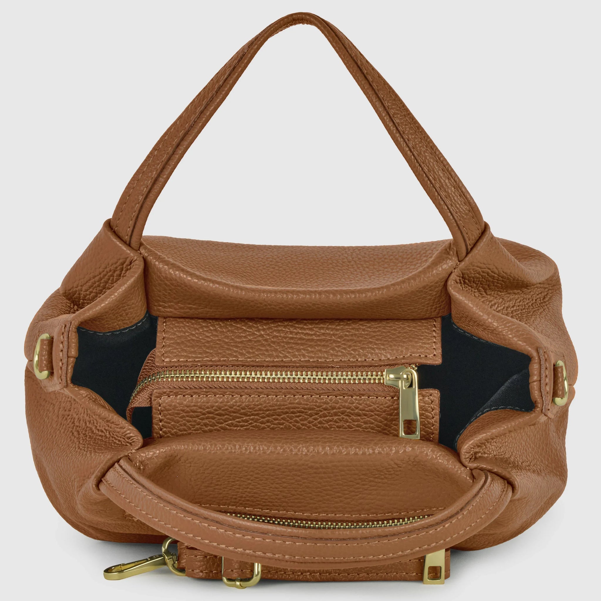 Calf Leather Top-Handle Bag - TAKEASY - Flyclothing LLC