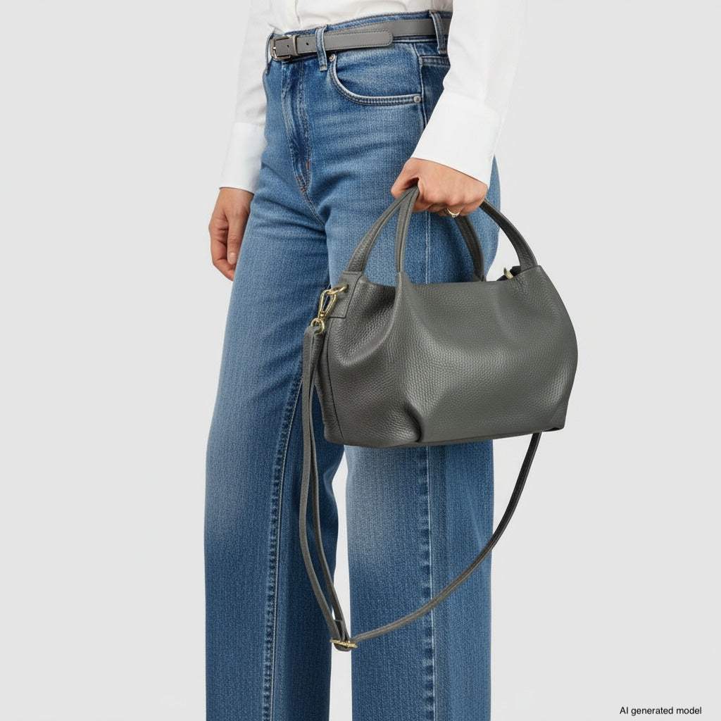 Italian Full-Grain Leather Top-Handle Bag | Lucca - TAKEASY - Flyclothing LLC