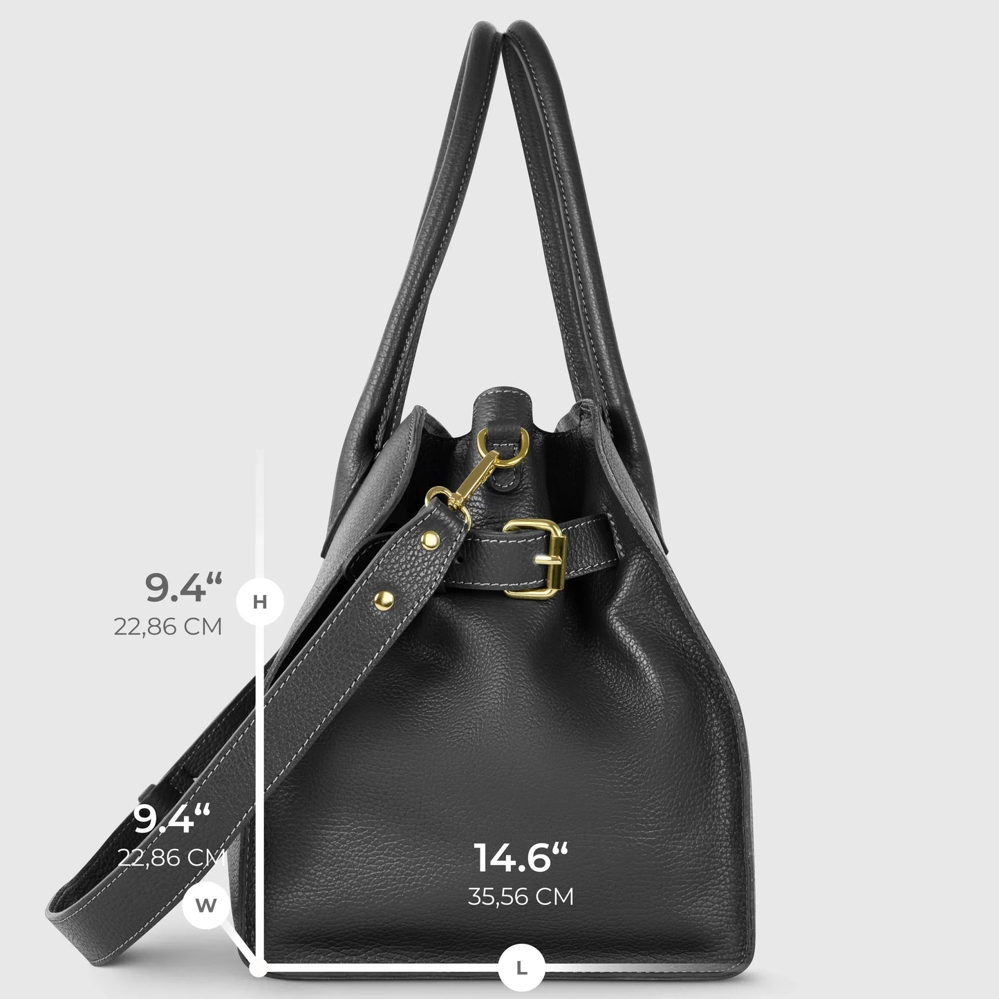 Calf Leather Top-Handle Bag - TAKEASY - Flyclothing LLC