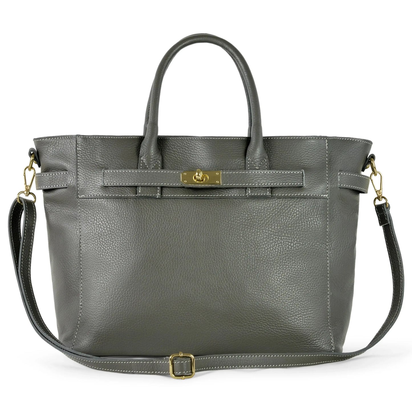 Italian Genuine Calf Leather Top-Handle Bag 233233 - TAKEASY - Flyclothing LLC