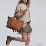 Italian Genuine Calf Leather Tote Bag 122500 - TAKEASY - Flyclothing LLC