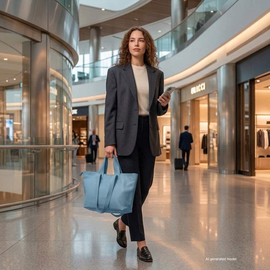 Italian Full-Grain Leather Tote Bag | Torino - TAKEASY - Flyclothing LLC