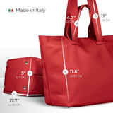 Italian Genuine Calf Leather Tote Bag 122500 - TAKEASY - Flyclothing LLC